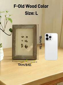 1 件相框，质朴的木制相框，复古 5 英寸照片架，农舍风格墙壁装饰，仿古饰面，适合家庭和办公室展示，家居装饰 - 米色 - 查看 20