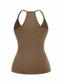 EMERY ROSE Plus Size Casual Sports V-Neck 3 PiecesVest Set - Multicolor - View 4