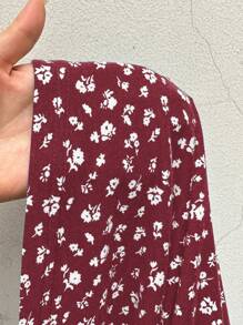 Sunnyshic Váy maxi chữ A cổ chữ V ren hoa vá màu xanh lam, thanh lịch và dễ thương cho kỳ nghỉ, bãi biển, hàng ngày, tiệc tùng, đi chơi, trà chiều, đa năng cho phụ nữ vào mùa hè - Đỏ - Xem 8
