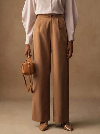 Vesra Women's Solid Color Casual Straight Leg Pants Fall Cloth For Women