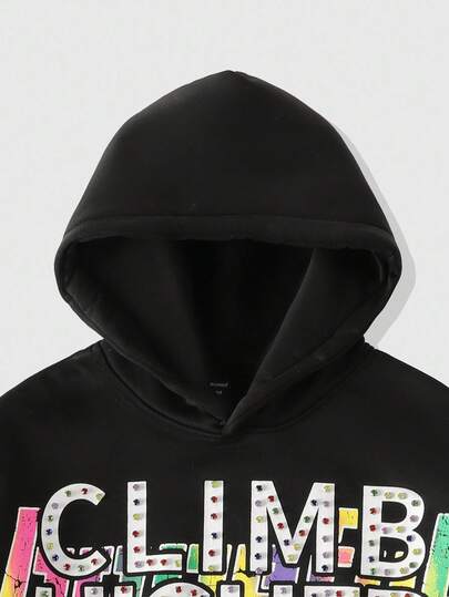 Street Life Men's Sparkling Diamond Hoodie, Loose Cropped Style