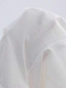 SHEIN LUNE Women's Solid Color Long Sleeve Lace Patchwork Blouse - White - View 8