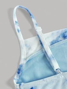 Girlism 2 件套青少年女孩针织纯色开衫和碎花吊带连衣裙休闲装，秋冬