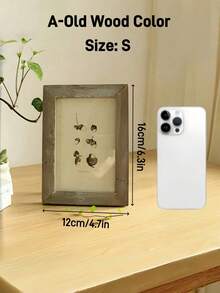 1 件相框，质朴的木制相框，复古 5 英寸照片架，农舍风格墙壁装饰，仿古饰面，适合家庭和办公室展示，家居装饰 - 米色 - 查看 18