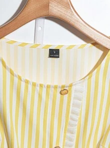 GlowEve 女士夏季休闲度假条纹衬衫