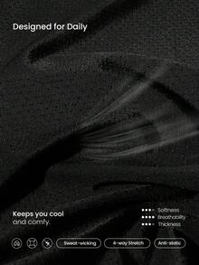 GLOWMODE Drift And Drape Stretchy Sweat-Wicking Breathable Mesh Performance Hijab Headscarf Running Training Gym Daily Casual - Black - View 4