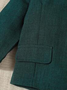 Souflis Souflis 4 Stücke Rückkehr zur Schule Kinder Jungen Gentleman Outfit Set, inklusive Langarm-Hemd mit Schleife, Weste, Langarm-Blazer, Hose, geeignet für Geburtstag, Hochzeit, Taufe und 1. Geburtstagsfest, Kinder Wettbewerb Auftritt Hochzeit Formeller Anzug