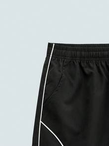 DRIFTMERE 男士休闲纯色条纹图案沙滩百慕大短裤