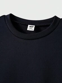JNSQ Ensemble de 2 pièces pour garçon préadolescent, Sweat-shirt-shirt à manches longues avec imprimé lettres décontracté et pantalon de survêtement ample, convient pour l'automne, l'hiver, le port quotidien, les activités extérieures, les vacances, le streetwear, les fêtes et les loisirs