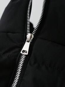 PAVTROS Veste à col montant à imprimé floral pour hommes, veste de sport décontractée ample de style rétro américain pour l'automne/l'hiver, veste matelassée , veste matelassée courte, veste matelassée noire, veste matelassée Y2k