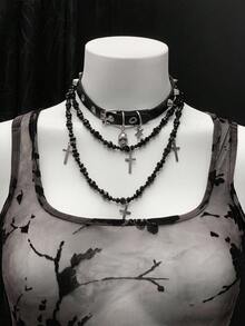 EgrlEra 女士扎染花卉植绒方领吊带背心 - 彩色 - 查看 4
