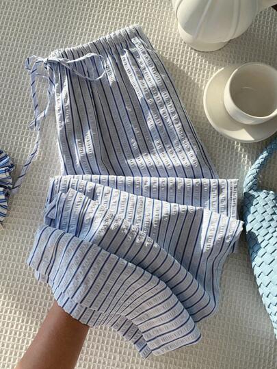 Comfortcana Quần sọc hồng nữ, kỳ nghỉ hè