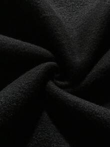 SHEIN CURVE+ 大码女式运动衫橙色咖啡色字母印花休闲运动衫秋季时尚服装 - 黑色 - 查看 3
