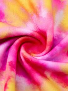 SHEIN X Care Bears Tween Girl Cute Cartoon Rainbow Bear Pattern Round Neck Loose Knit Short Sleeve T-Shirt