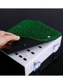 1pc Artificial Grass Platform Suitable For Turtles To Rest, Basking, And Climbing, Decor For Turtle Aquarium, Habitat - Multicolor - View 7