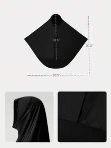 GLOWMODE Drift And Drape Stretchy Sweat-Wicking Breathable Mesh Performance Hijab Headscarf Running Training Gym Daily Casual - Black - View 5