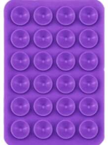 多功能方形硅胶吸盘防水手机支架，24 孔强力粘合硅胶吸盘适用于各种场景，用于固定手机并防止手机掉落，视频振动，手机自拍配件，硅胶手机握把，吸盘手机支架，用于自拍和视频的免提粘合手机握把，手机指握支架