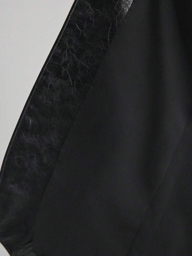 2025 New, Winter Apparel, All Season Wear, Winter, Back To School Attire, Halloween & Christmas, Teacher Uniforms, Casual Outings, Night Out, Elegant Wedding Guest Dresses, Church Attire, Business Casual, Black PU Leather Jacket, New Year, Christmas Attire For Women A Must-Have For Winter: Comfortable, Vintage-Style Jacket