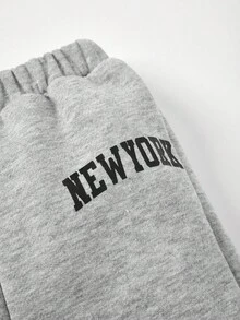 Cozy Pixies Bộ 2 quần jogger in chữ thường ngày cho bé trai - Nhiều màu - Xem 6