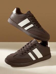 CUCCOO EASI 2024 New Spring Women Retro Versatile Casual Sneakers, Flat White Shoes For Christmas - Brown - View 6