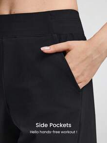 GLOWMODE 4" Shorts Pocket Zipper Daily Casual Working Summer - Black - View 3