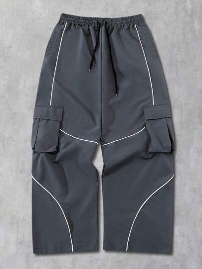 Street Life بنطلون كارجو كاجوال أمريكي قديم للرجال، مناسب للارتداء اليومي في فصلي الخريف والشتاء