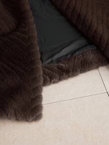 Aveloria Modichic Winter New Lapel Long Over-The-Knee Faux Fur Coat - Brown - View 7