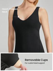 GLOWMODE FeatherFit™-Air Active Tank Peekaboo Dress - màu đen - Xem 4