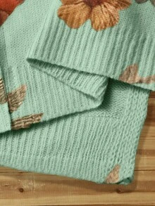 Linhara Áo khoác cardigan họa tiết hoa cổ điển cỡ lớn màu trơn có nơ cho nữ, thích hợp cho Halloween, Năm mới, Ngày lễ tình nhân, Lễ tạ ơn, Giáng sinh, Lễ phục sinh, Tiệc tối, Đêm giao thừa, - Màu xanh Bạc hà - Xem 5