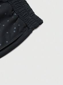 ROMWE MEN Street Life Men's Casual Straight-Leg Sweatpants With Contrast Color Patchwork, Street Style - Black - View 6