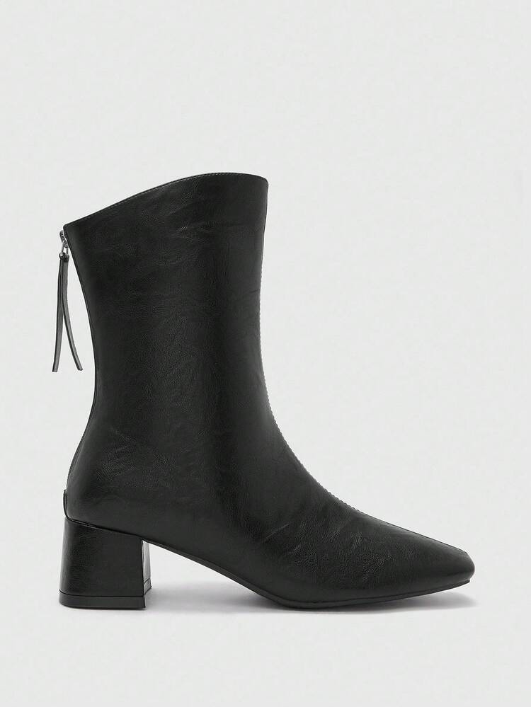CUCCOO BIZCHIC Women's Fashion High Heel Boots, Suitable For Daily Wear, Black