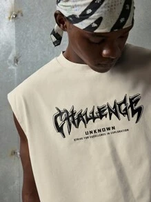 NEON BLANC 宽松男士字母图案蝙蝠袖T恤 - 杏色 - 查看 5