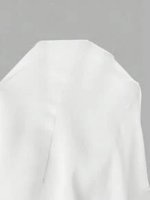 Maija Plus Size White Satin Blouse Long Sleeve Top,Women's Elegant Silky Summer Dinner Commuter Wear,Business Casual Autumn,New Year Party,Date,Graduation - White - View 10