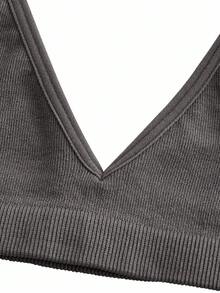 Ocili 5pcs Stretchy Backless Plain Compression Bralettes In Vibrant Multicolor Perfect For Everyday Comfort Seamless Bralette Thin Strap Bra