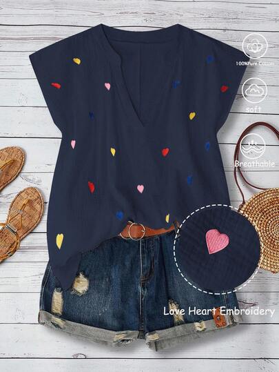 Linhara Nueva blusa de mujer de talla grande con estampado colorido y manga corta, estilo francés de moda para primavera/verano