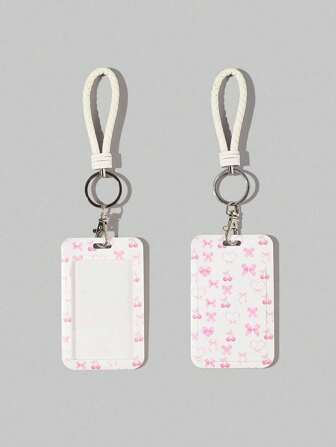 Kawaii 1pc Cute Bowknot Cover Card Holder For ID/Access Card Valentines