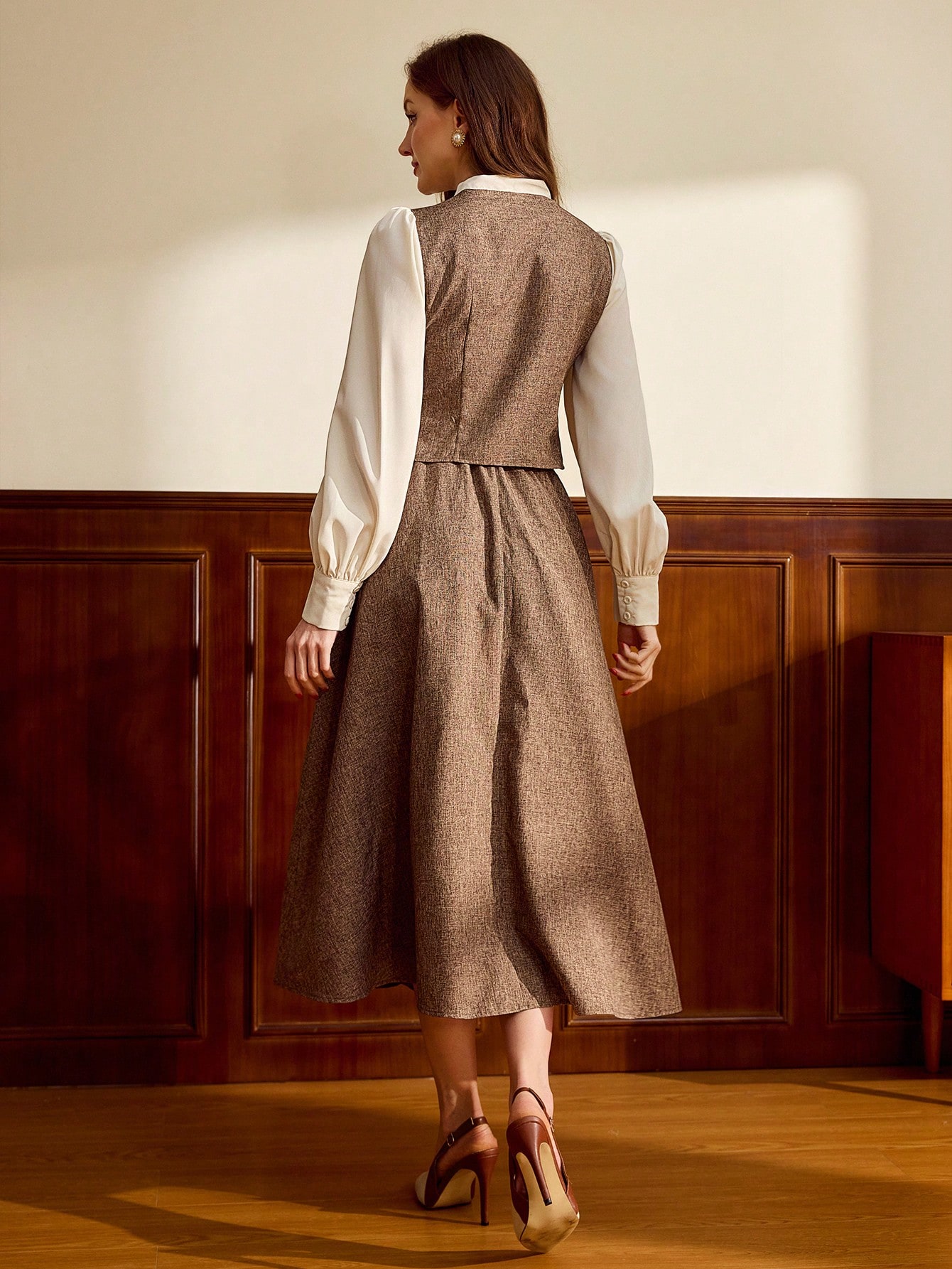 Vintamour طقم كلاسيكي أنيق بطراز الكلية للنساء مكو...