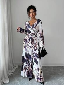 Rafferiza Mono elegante con estampado digital para mujer - Multicolor - Ver 5