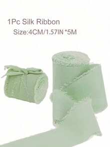 1/3/9 卷手工雪纺丝带流苏 1.5 英寸 X 5.5 码磨边丝带，适用于婚礼请柬、新娘花束、礼品包装、蝴蝶结制作、工艺品、派对装饰 - 彩色 - 查看 18