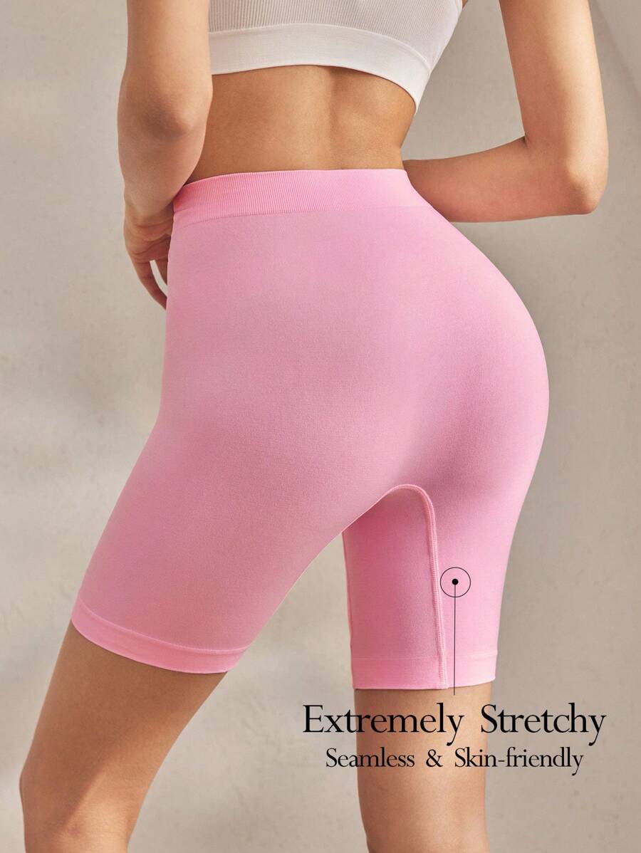 Ocili Pantalones cortos casuales de mujer de unicolor con cintura elástica