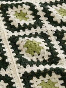 HIMLAND Men's Fashionable Tri-Color Knit Polo Shirt Men Crochet Shirt Crochet Shirt Open Knit Shirt Men Men Retro Shirt White And Green Graphic Shirt Men