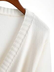 Regalyn Cárdigan de punto con diseño de cinturón, estilo francés elegante para mujer de talla grande