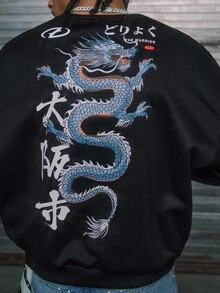 AXEPEAK Sudadera de manga larga de punto de moda para hombre, otoño e invierno - Negro - Ver 1