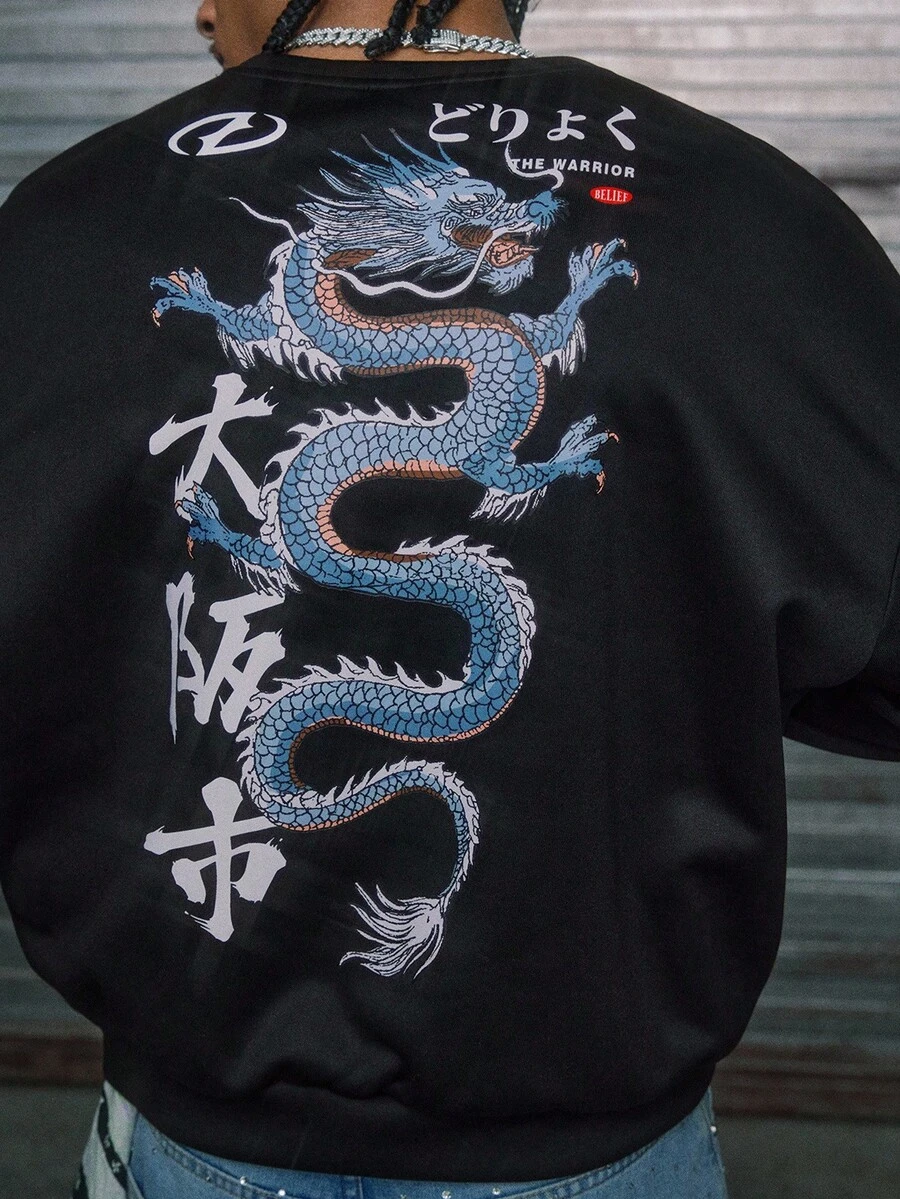 AXEPEAK Sudadera de manga larga de punto de moda para hombre, otoño e invierno - Negro - Ver 1