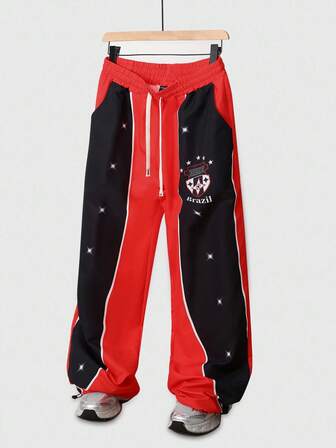 Street Life Men's Street American Style Casual Sports Woven Long Pants, Fall