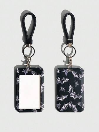 Grunge Punk 1047780 Gothic Fledermaus & Motten Design Schiebe-Ausweishülle, 1 Stück, Halloween