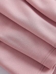 SHEIN MOD Women's Elegant Retro Palace Style High Waist Flared Faux Pearl Decor Pink Skirt, Suitable For Collegiate Dates, Parties, Holidays, Tea Birthday - Pink - View 4