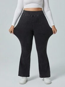 SHEIN Tall CURVE Plus Size Jeans/Winter - Black - View 4