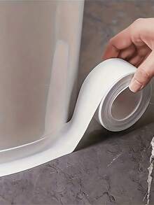SHEIN 1 Roll Mold-Resistant PVC Self-Adhesive Sealing Tape, Waterproof Anti-Moisture Caulking Tape Seal Strip, Durable Acrylic Adhesive Backing, Suitable For Bathroom Tub, Toilet, Kitchen Sink, Wall Sealing - White - View 5