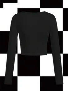 Shutterstock 女款 Y2K 骷髅、花卉、地球图案组合印花休闲短袖 T 恤 上衣 女款短款图案 T 恤 女款长袖短款骷髅图案 T 恤 玫瑰图案 T 恤 - 黑色 - 查看 2